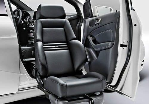 Automotive transfer seating system designed to assist with entering and exiting a vehicle